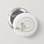 Badge Rond 5 Cm Chat Ragdoll Sleepy (Devant & derrière)