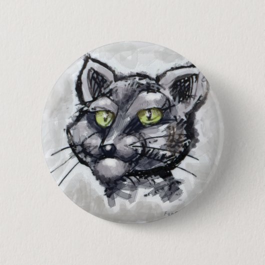 Badge Rond 5 Cm Chat Shorthair (Devant)