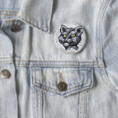 Badge Rond 5 Cm Chat Shorthair (En situation)