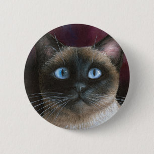Badge Rond 5 Cm Chat Siamais 548