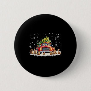 Badge Rond 5 Cm Chat siamois camion rouge arbre de Noël Père Noël