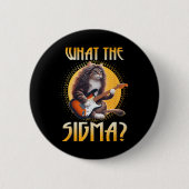 Badge Rond 5 Cm Chat Sigma Chemise Funny Sigma Brainrot Mème Rizz  (Devant)