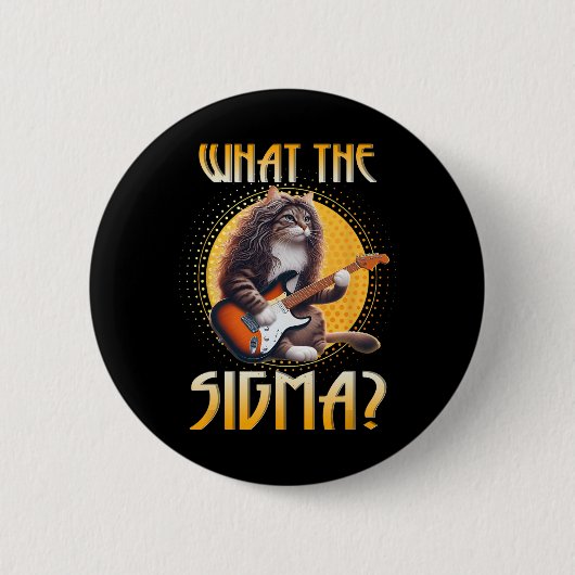 Badge Rond 5 Cm Chat Sigma Chemise Funny Sigma Brainrot Mème Rizz  (Devant)