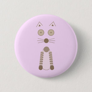 Badge Rond 5 Cm Chat simple