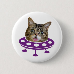 Badge Rond 5 Cm Chat spatial