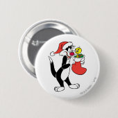 Badge Rond 5 Cm Chat SYLVESTER™ avec stockage (Devant & derrière)