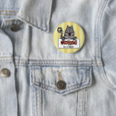 Badge Rond 5 Cm chat tigré possédé (En situation)