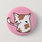 Badge Rond 5 Cm chat triste (Devant)