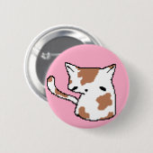 Badge Rond 5 Cm chat triste (Devant & derrière)
