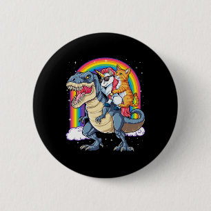 Badge Rond 5 Cm Chat Unicorn équitation Dinosaur T Rex Kitten Spa