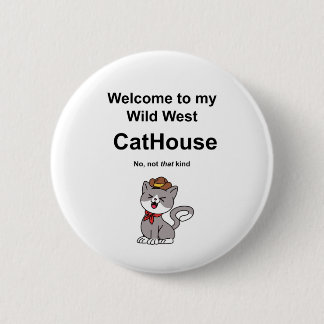 Badge Rond 5 Cm Chat Whimsical