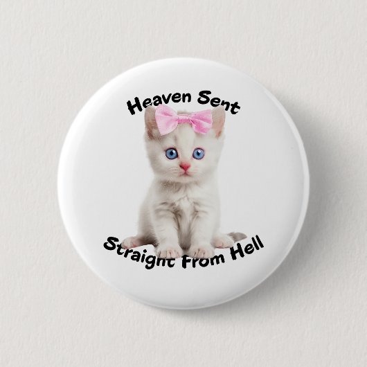 Badge Rond 5 Cm Chat Whimsical (Devant)
