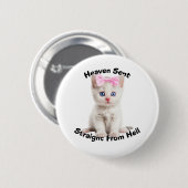 Badge Rond 5 Cm Chat Whimsical (Devant & derrière)