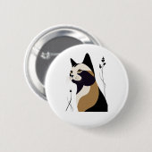 Badge Rond 5 Cm Chat Whimsical (Devant & derrière)