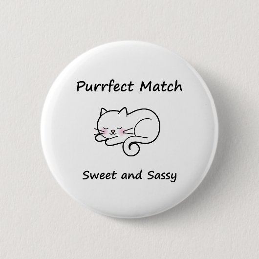 Badge Rond 5 Cm Chat Whimsical (Devant)
