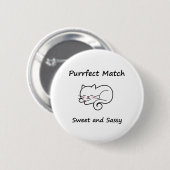 Badge Rond 5 Cm Chat Whimsical (Devant & derrière)