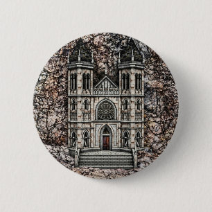 Badge Rond 5 Cm Château