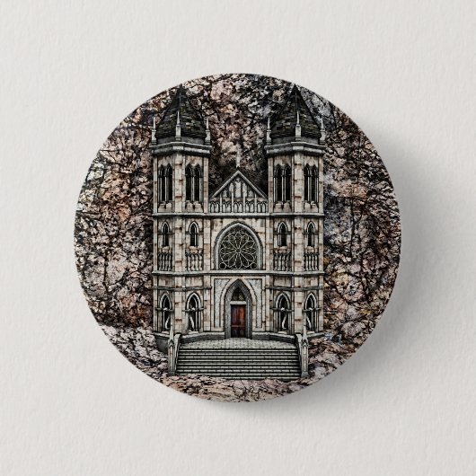 Badge Rond 5 Cm Château (Devant)