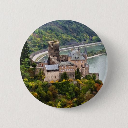 Badge Rond 5 Cm Château (Devant)