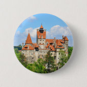 Badge Rond 5 Cm Château de Dracula en Transylvanie, Roumanie (Devant)