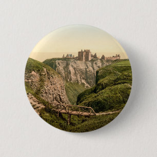Badge Rond 5 Cm Château de Dunottar, Stonehaven, Ecosse