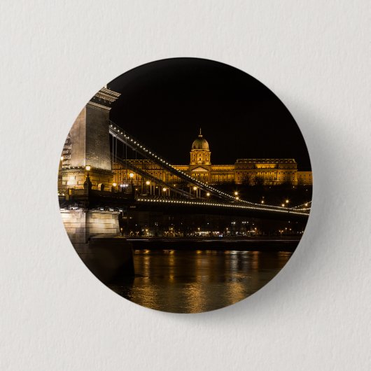Badge Rond 5 Cm Château de Hungary Budapest (Devant)