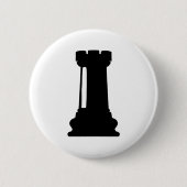 Badge Rond 5 Cm Château d'échecs (Devant)