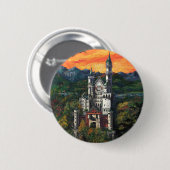 Badge Rond 5 Cm Château du Neuschwanstein (Devant & derrière)