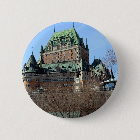 Badge Rond 5 Cm Château Frontenac, Québec, Canada (Devant)