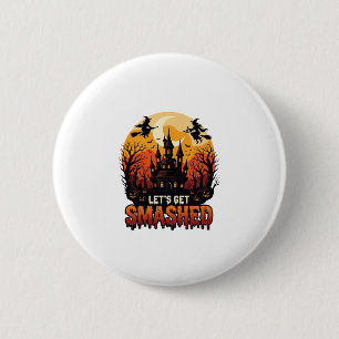 Badge Rond 5 Cm Château Hanté Halloween Sorcières Faisons Nous Écl