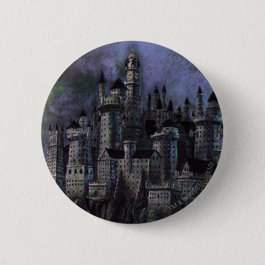 Badge Rond 5 Cm Château Harry Potter | Magnifique Hogwarts (Devant)