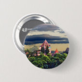 Badge Rond 5 Cm château médiéval (Devant & derrière)