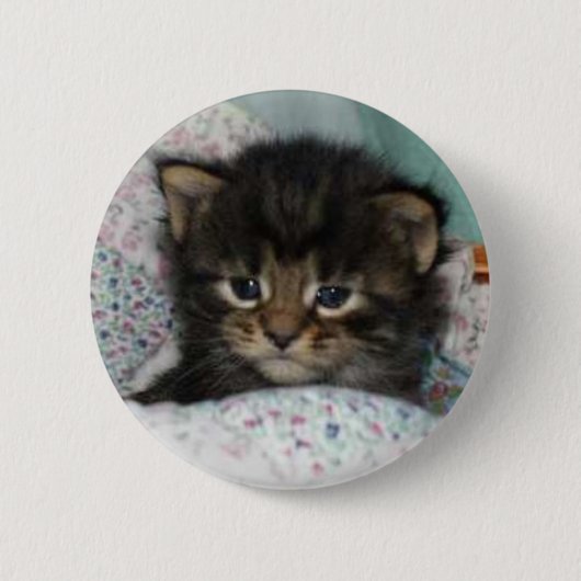 Badge Rond 5 Cm Chaton (Devant)
