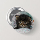 Badge Rond 5 Cm Chaton (Devant & derrière)
