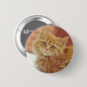 Badge Rond 5 Cm Chaton dans la neige (Devant & derrière)