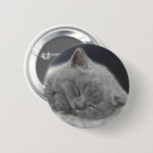 Badge Rond 5 Cm chaton de sommeil (Devant & derrière)