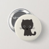 Badge Rond 5 Cm Chaton Gris (Devant & derrière)