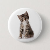 Badge Rond 5 Cm chaton mignon (Devant)