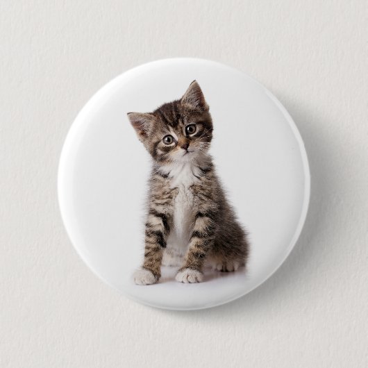 Badge Rond 5 Cm chaton mignon (Devant)