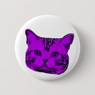Badge Rond 5 Cm chaton pourpre