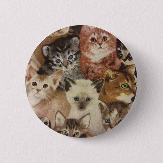 Badge Rond 5 Cm Chatons (Devant)