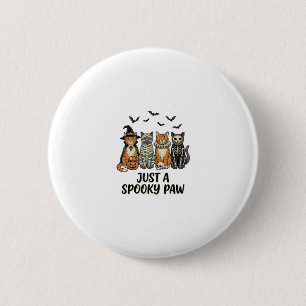 Badge Rond 5 Cm Chatons Halloween Patte Effrayante Design de Chemi