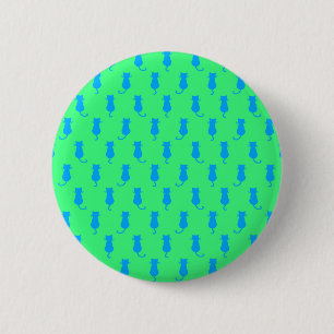 Badge Rond 5 Cm Chats bleus fantaisistes Fun Forever Lime vert