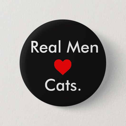 Badge Rond 5 Cm Chats d'amour d'hommes (Devant)