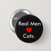 Badge Rond 5 Cm Chats d'amour d'hommes (Devant & derrière)