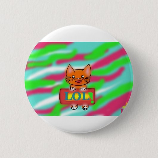 Badge Rond 5 Cm Chats de guerrier (Devant)