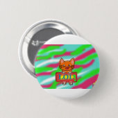 Badge Rond 5 Cm Chats de guerrier (Devant & derrière)