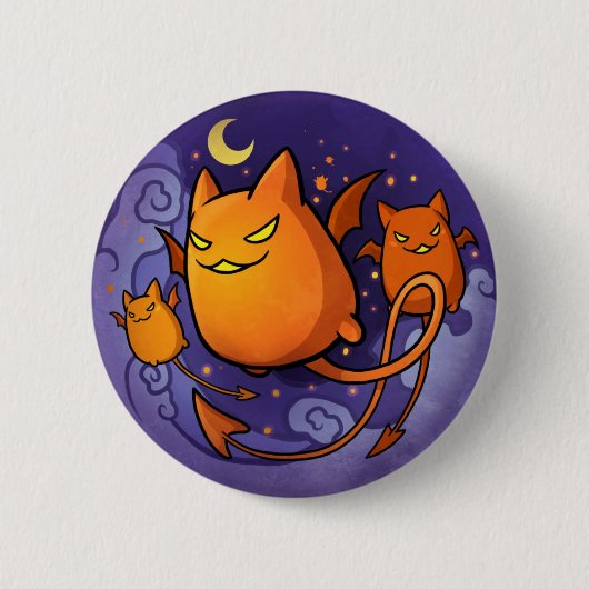 Badge Rond 5 Cm Chats de Halloween (Devant)