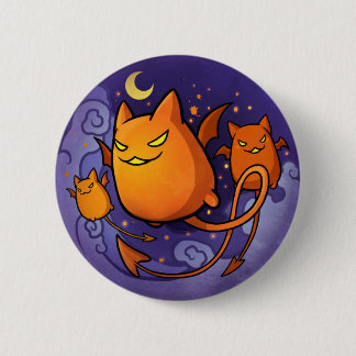 Badge Rond 5 Cm Chats de Halloween