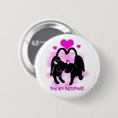 Badge Rond 5 Cm Chats de la Saint-Valentin (Devant & derrière)